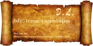 Délczeg Leopoldina névjegykártya